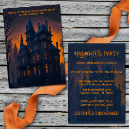 Vuxen Halloween Haunted Mansion Costume Party Inbjudningar