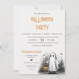 Vuxen Halloween kuslig festinbjudan Inbjudningar