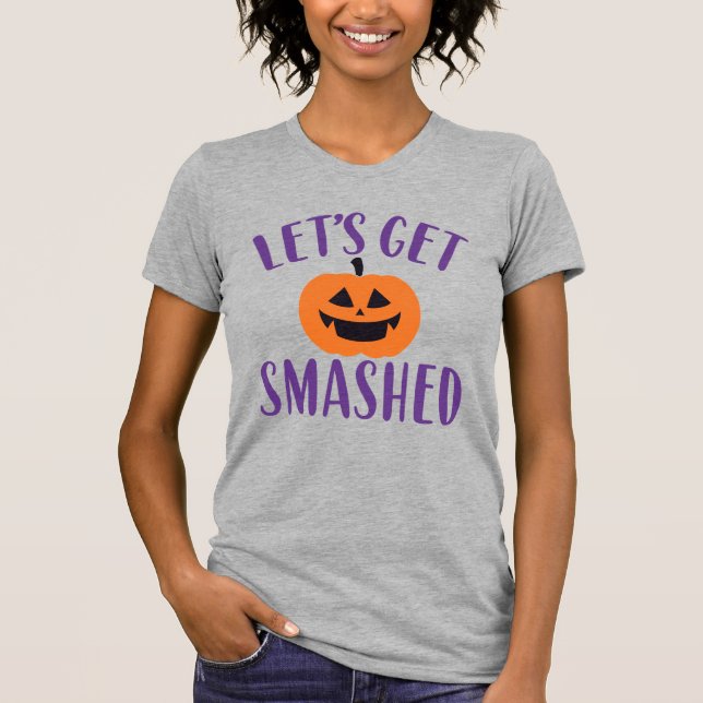 Vuxen Halloween | Låt oss Skruva | Pumpkin T Shirt (Framsida)