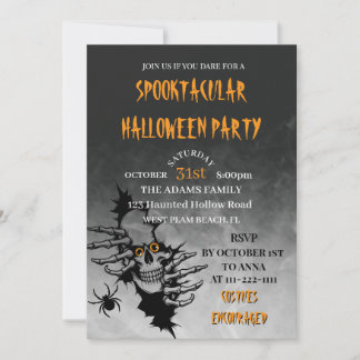 Vuxen Halloween skrämmande kostymfest inbjudan