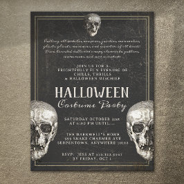 Vuxen Halloween Vintage Skull Party Reklamblad