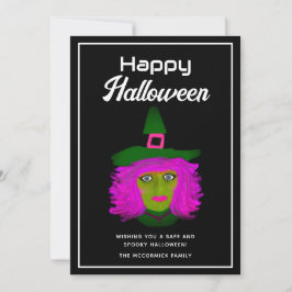 Vuxen Halloween Wicked Witch Anpassningsbar Julkort