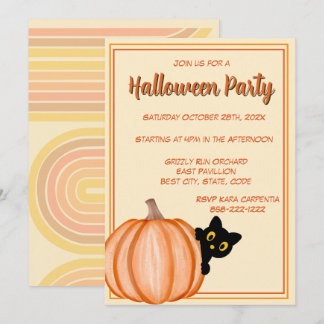 Vuxen Halloweenfest Vintage Gotisk Blå Kuslig Inbjudningar