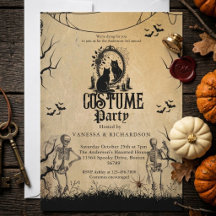 Vuxen Halloweenfest Vintage Gotisk Skelett