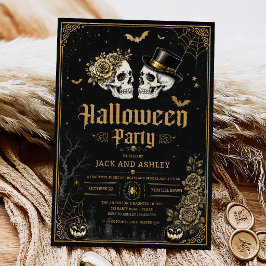 Vuxen Halloweenfest Vintage Skalle Inbjudningar