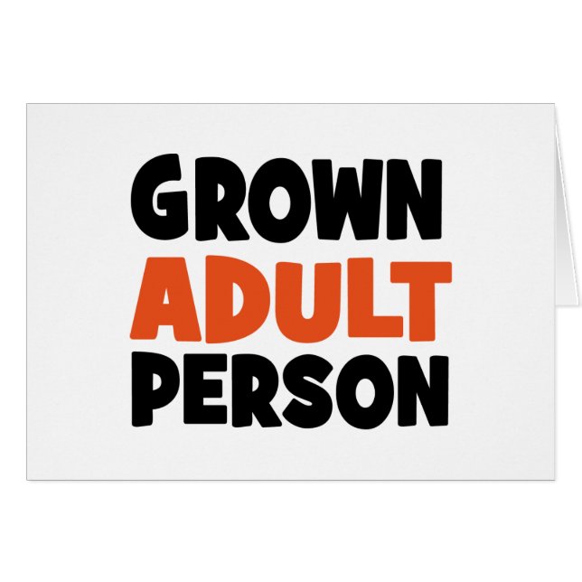 vuxen hälsningskort (Framsidan Horizontal)