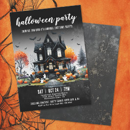 Vuxen Haunted House Halloween fest Inbjudningar