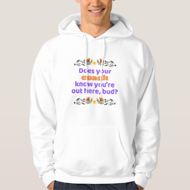 Vuxen hoodie hockey vet tränaren om (Framsida)