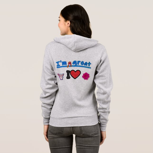 Vuxen hoodie t shirt (Hel baksida)