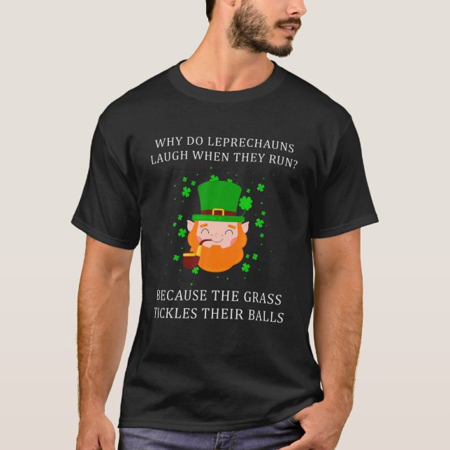 Vuxen humor Leprechaun Dirty Joke St patricks day T Shirt (Framsida)