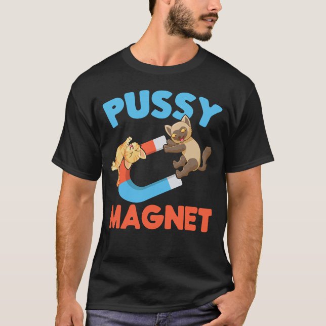 Vuxen humor Manar Women Cat Magnet T Shirt (Framsida)