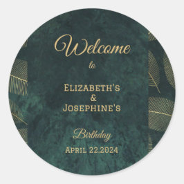 Vuxen Joint Dubbla Birthday Gala Runt Klistermärke