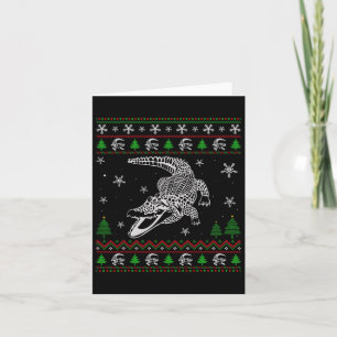 Vuxen jul för Alligator Älskare Roligt Ugly Kort