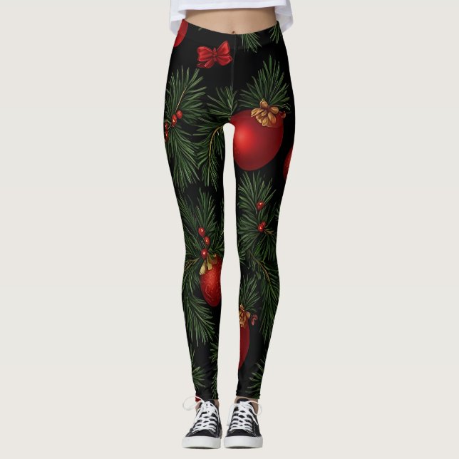 Vuxen jul leggings (Framsida)