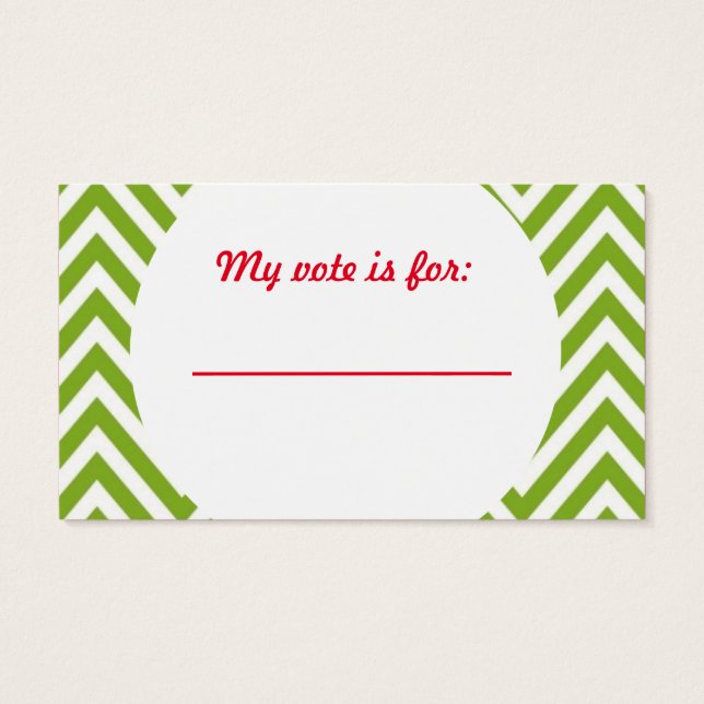 Vuxen jul Party Voting Ballot Visitkort (Baksidan)