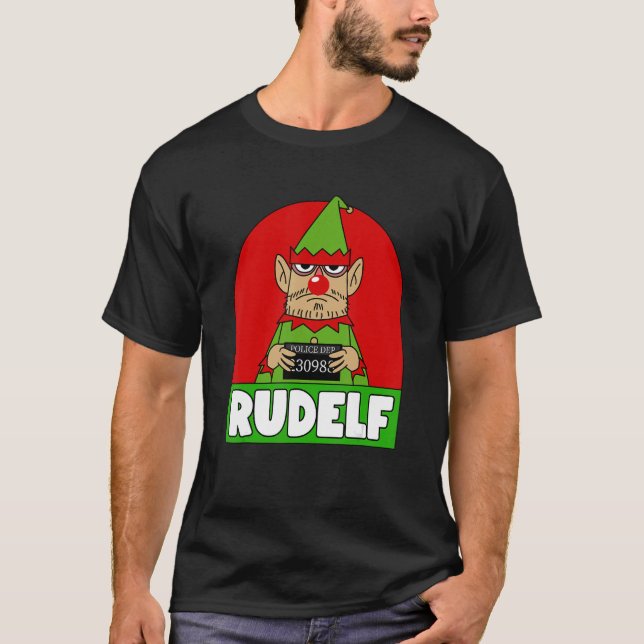 VUXEN jul RUDELF Rude Elf T Shirt (Framsida)