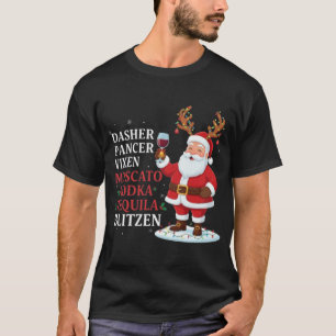 🎅Vuxen juldryckare Santa Ren Namn T Shirt