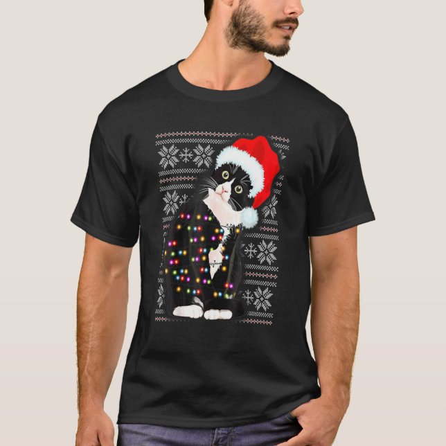 Vuxen julklapp Santa Hat Ljus Helgdag Cute X T Shirt (Framsida)