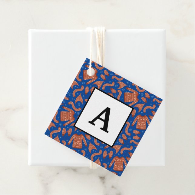 Vuxen julsötare Hat Scarf Red White Gåvor Etiketter (På plats)