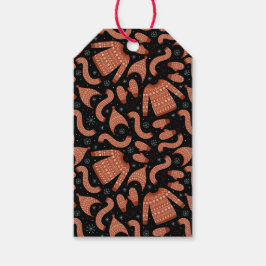 Vuxen julsötare Hat Scarf Red White Presentetikett