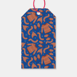 Vuxen julsötare Hat Scarf Red White Presentetikett