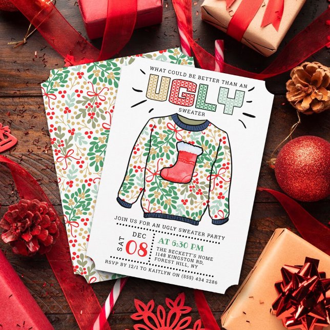 Vuxen julsötare Julfest Inbjudningar (Skapare uppladdad)