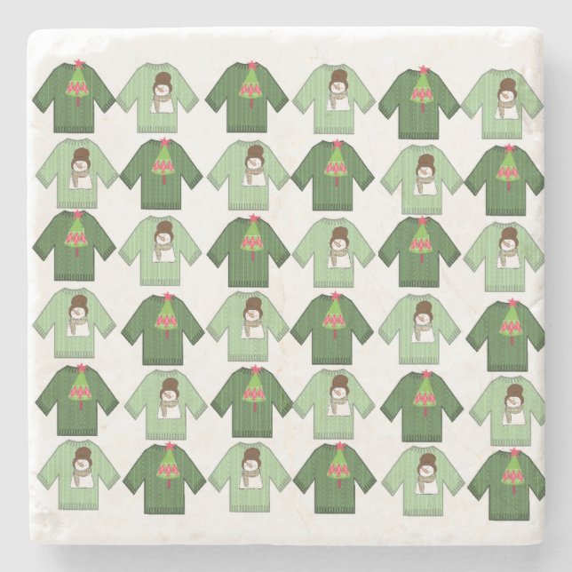 Vuxen julsötare Marble Stone Underlägg (Framsidan)