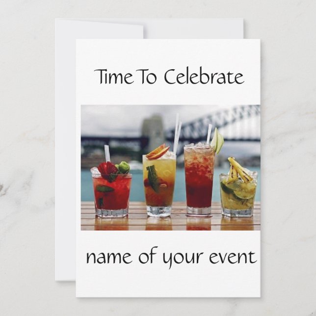 ****VUXEN KOCKTAIL PARTI INBJUDAN**** INBJUDNINGAR (Framsida)