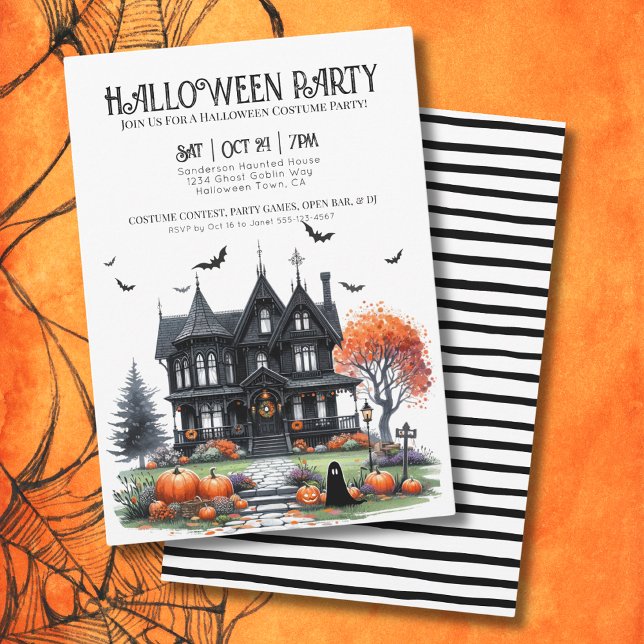Vuxen Kostymfest Halloween Inbjudningar (Adult Costume Party Halloween Invitation)