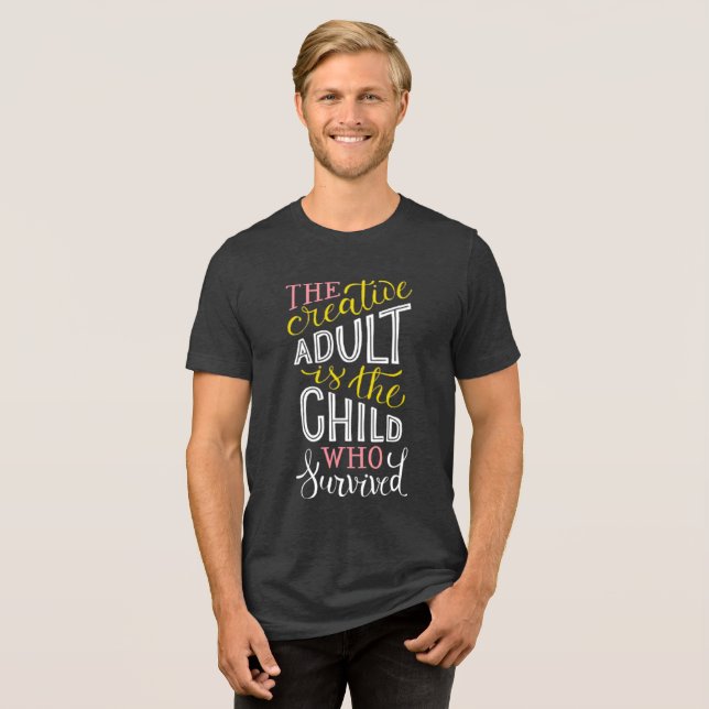 Vuxen Kreativ: Retro Typography Tee (Framsida Full)