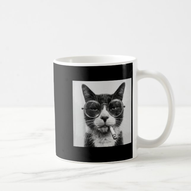 Vuxen Lusande grafik - kattrök är funny _1 Kaffemugg (Höger)