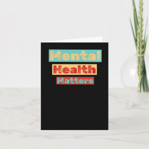 Vuxen Mental Health S färgstark designmärkning Kort