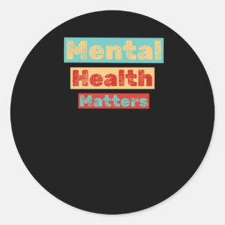 Vuxen Mental Health S färgstark designmärkning Runt Klistermärke