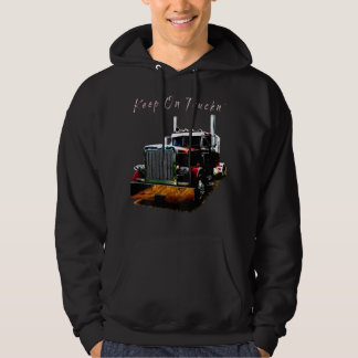 Vuxen och Ungdomssemi Lastbil-Behålla på Truckn Ba Hoodie