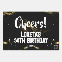 Vuxen Överraskning av Pappert svart på födelsedags