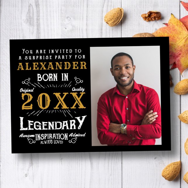 Vuxen Photo Birthday Inbjudningar (Skapare uppladdad)