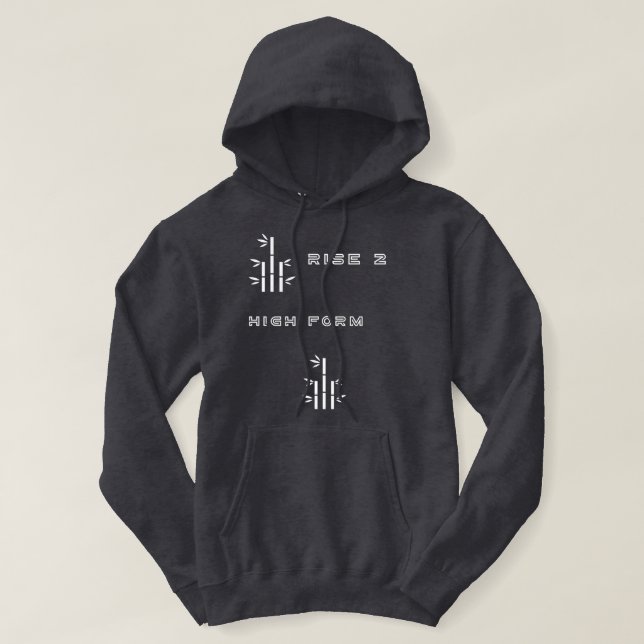 Vuxen Pullover Hoodie (Mörkgrå livfull (Design framsida)