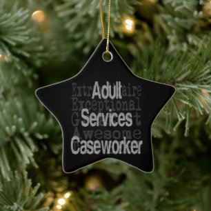 Vuxen Services Caseworkers Extraordinaire Julgransprydnad Keramik