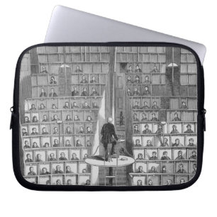 Vuxen skolar i kapell, på det separata systemet laptop fodral