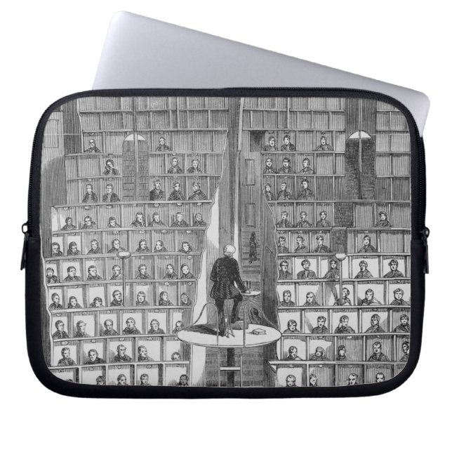 Vuxen skolar i kapell, på det separata systemet laptop fodral (Framsidan)