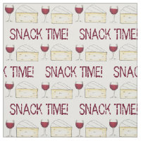 Vuxen Snack Time Red Vin och Brie Cheese Fabric