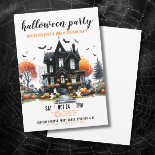 Vuxen Spökhus Halloweenfest Inbjudningar