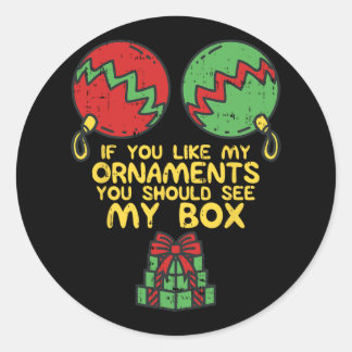 vuxen, stygga julklappar för kvinnor om du gillar  runt klistermärke