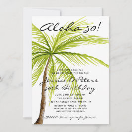 Vuxen Surprise 50:e födelsedagen Tropical Aloha Pa Inbjudningar