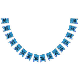 Vuxen Surprise Birthday Bunting Flagga Blue