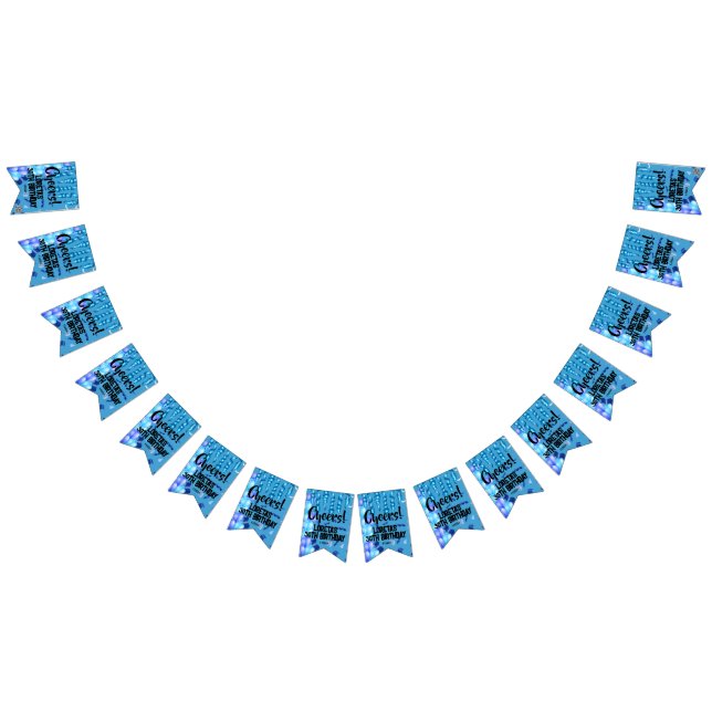 Vuxen Surprise Birthday Bunting Flagga Blue (Alla)