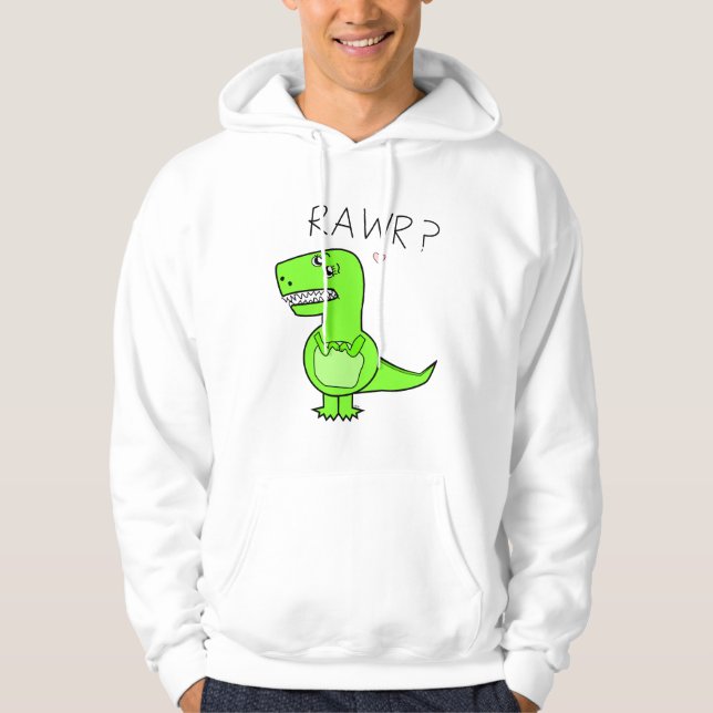 Vuxen T-Rex Hoodie (Framsida)