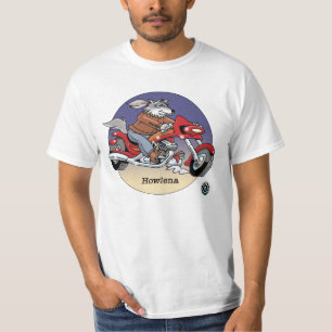Vuxen T-skjorta - Howlena, biker är djur© T-shirt