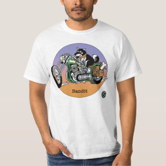 Vuxen T-tröja - banditen, biker är djur© Tee Shirt