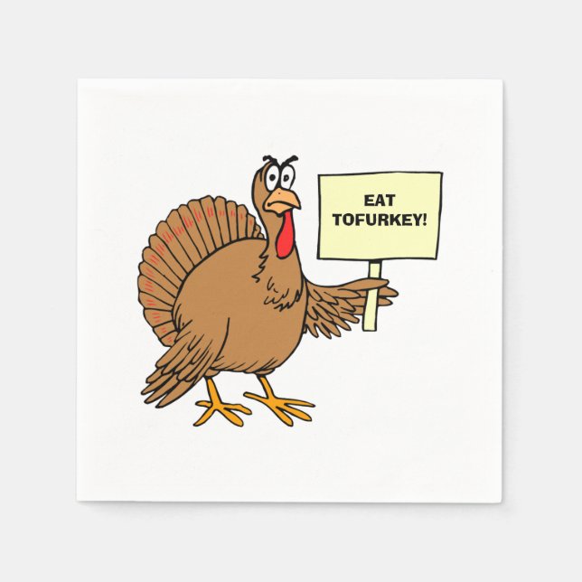 Vuxen Thanksgiving Humor Tofurkey Joke Pappersservett (Framsidan)